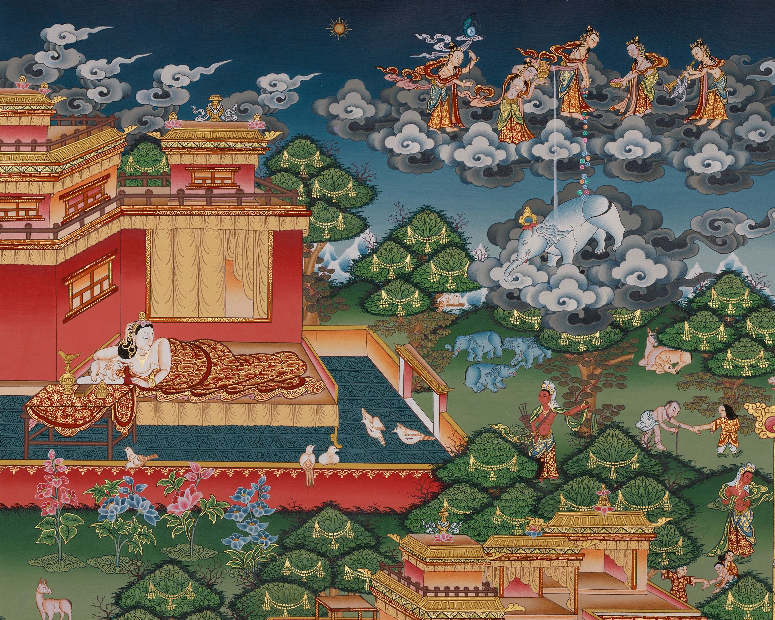Buddha Life Story Canvas Print | Buddha's Journey to Enlightenment