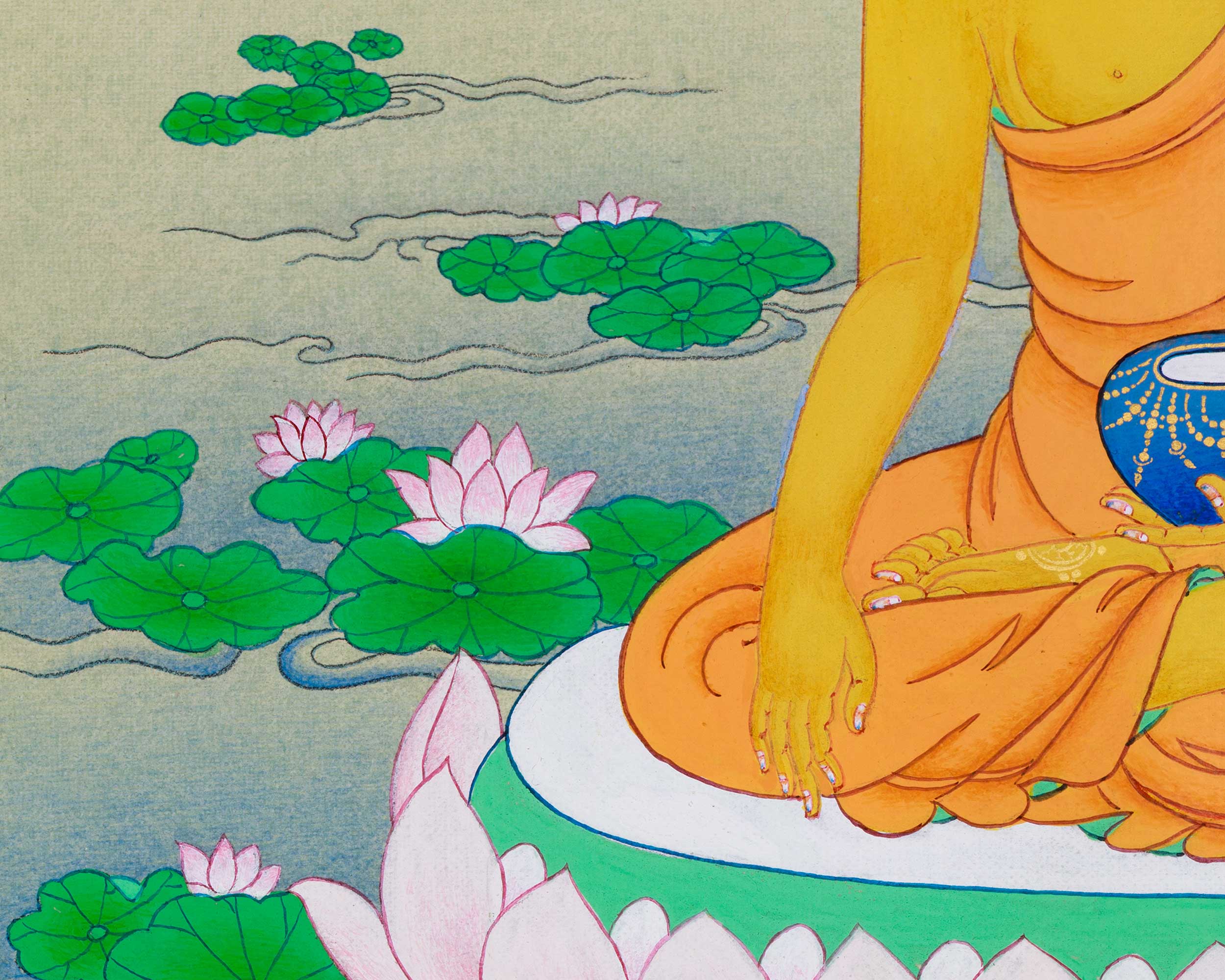 Buddha Shakyamuni for Meditation Thangka