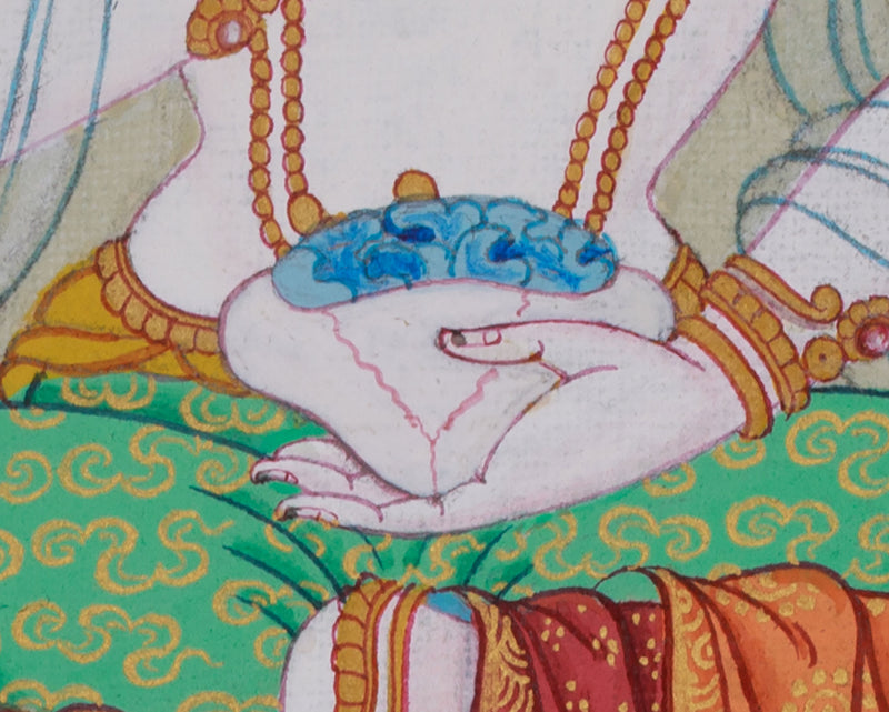 Hand Painted Dakini Yeshe Tsogyal Thangka | Divine Feminine Art