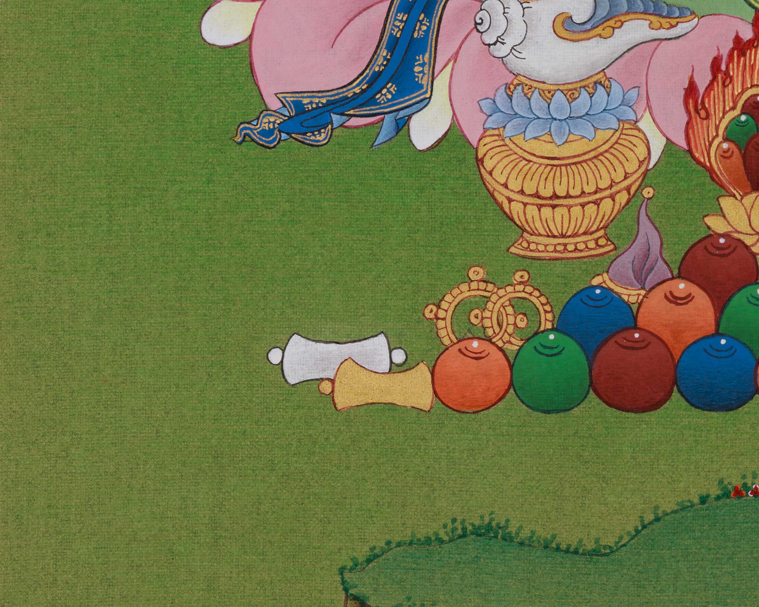 Wealth Deity Dzambhala Art | Guardian of Prosperity | Spiritual Abundance Thangka