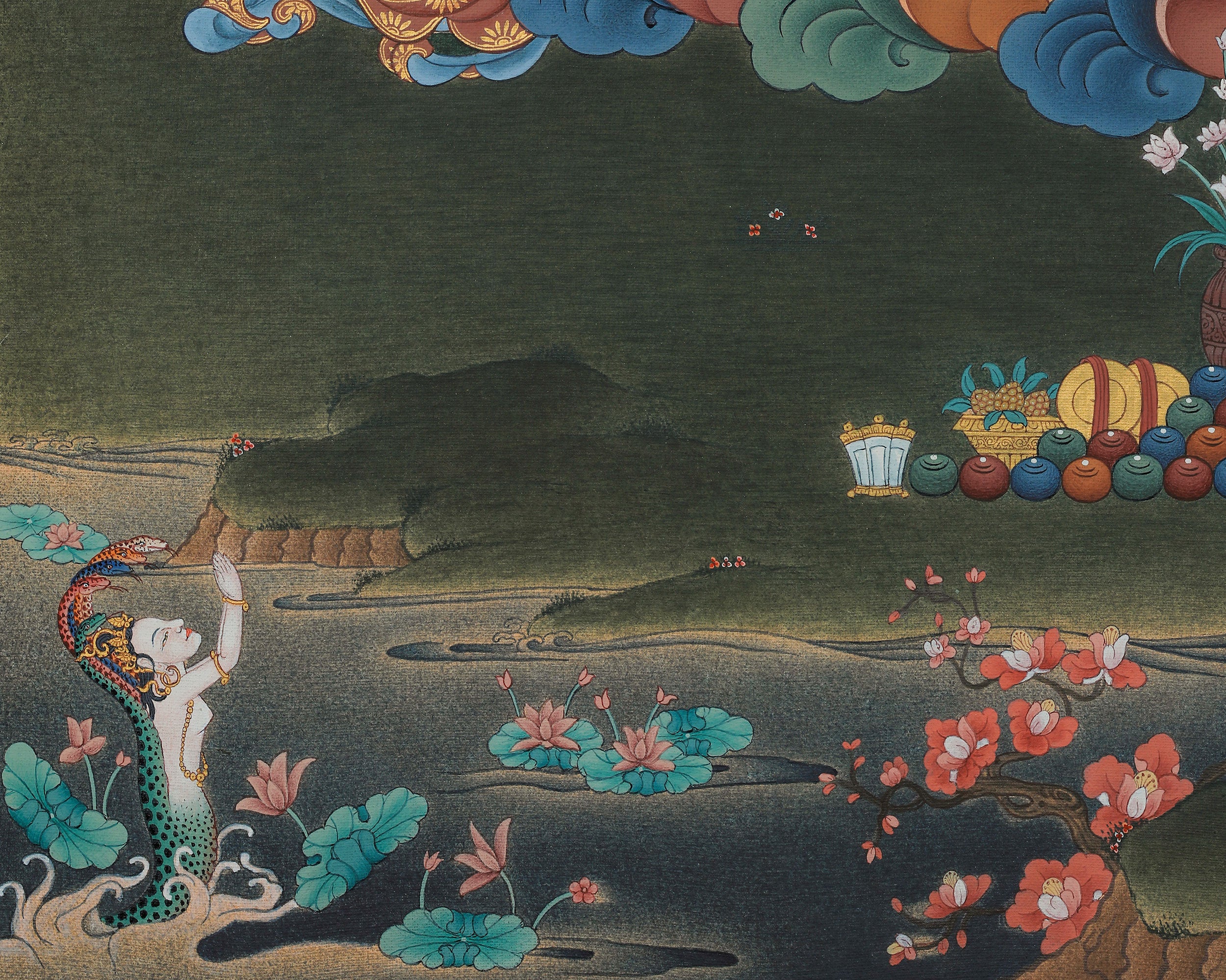 Goddess White Tara Canvas Print | Female Long Life Bodhisattva