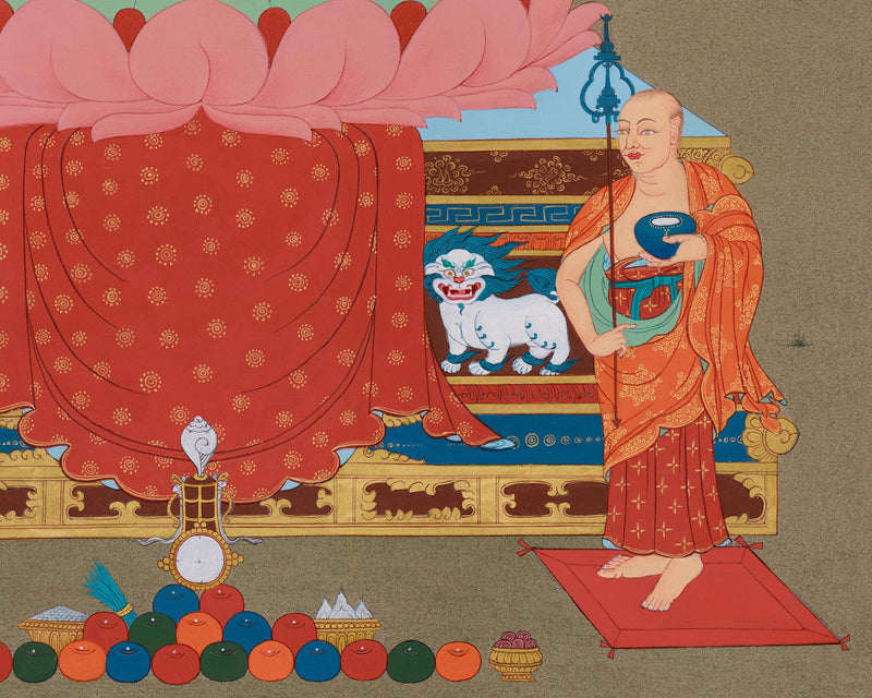 The Awakened One - Siddhartha Gautama and His Disciples, Tibetan Thangka