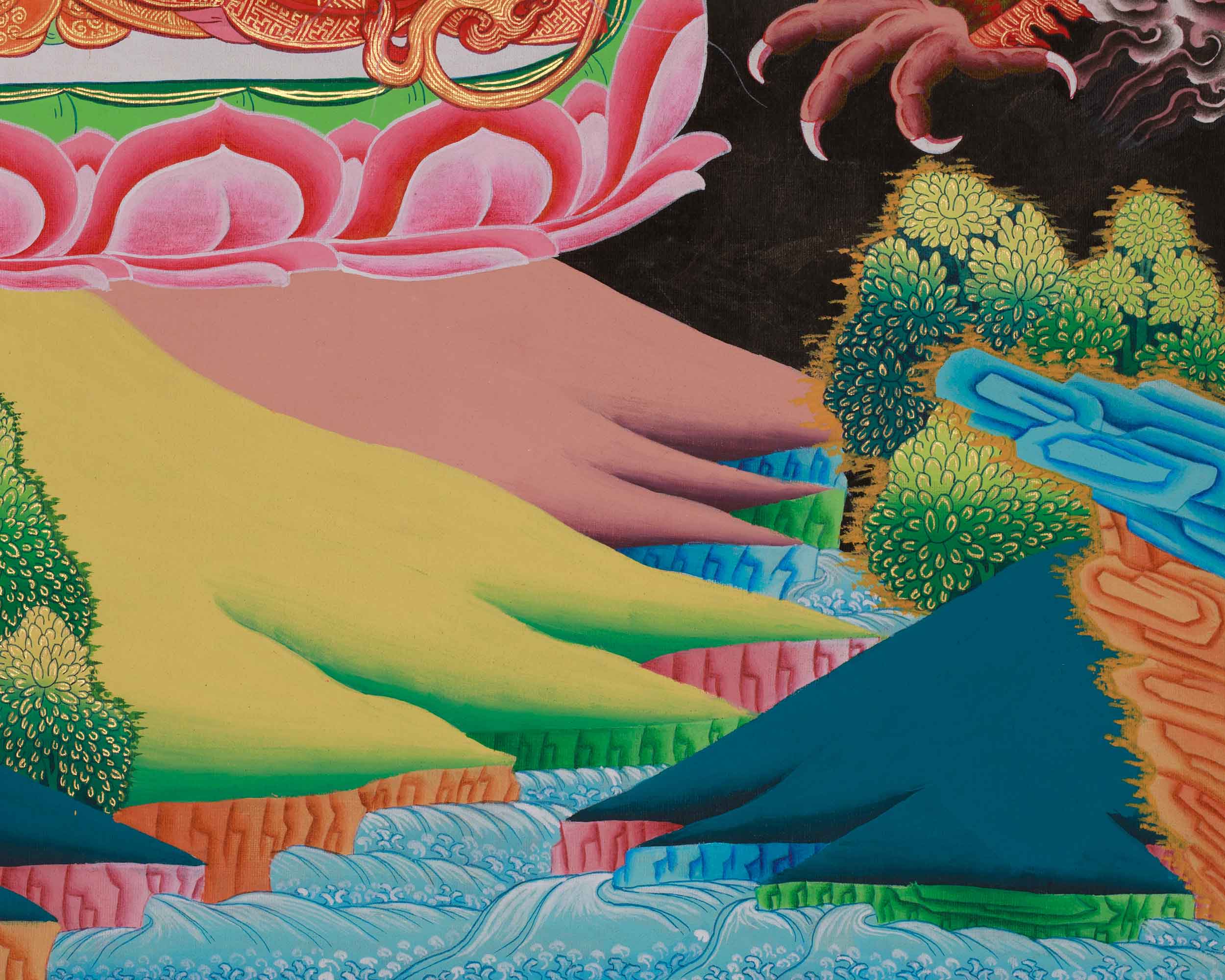 Religious Thangka Of Shakyamuni Buddha | Siddhartha Gautama | Spiritual Art
