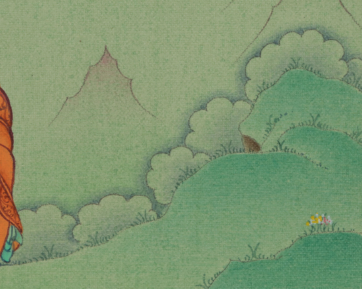 Divine Amitabha Buddha Thangka | The Pure Land Deity | Infinite Light