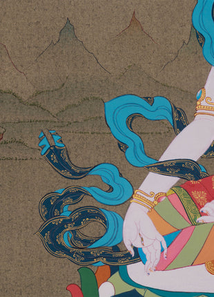 White Tara, Healing Goddess | Tibetan Artwork of Longevity and Protection