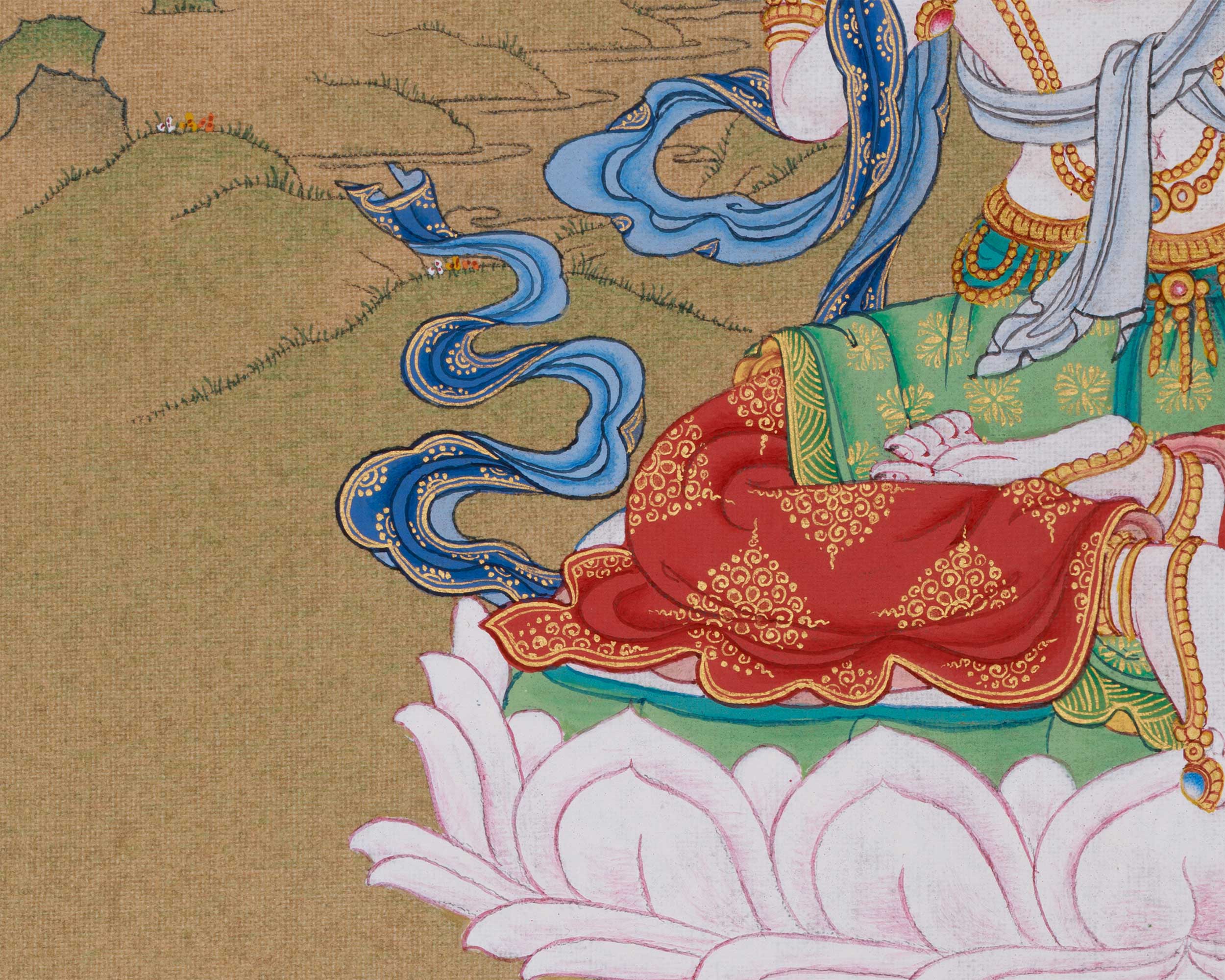 Purification Buddha, Vajrasattva Thangka (first Payment) (1/4 payment of the total Amount)