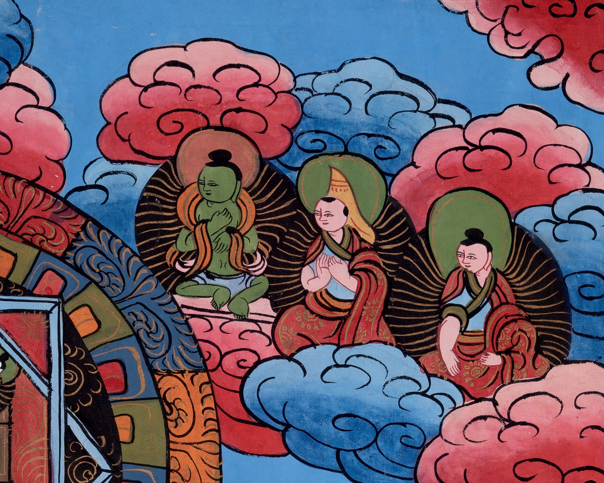 Three Mandala Thangka | Religious Buddhist Painting | Wall Decors
