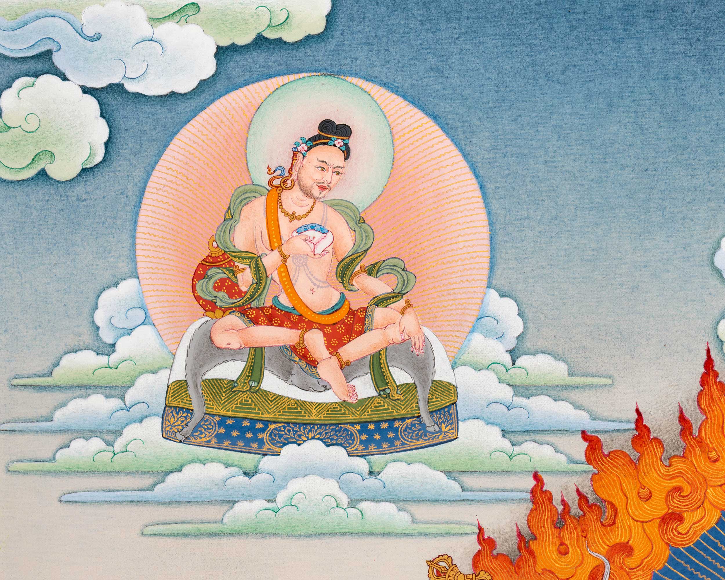 High Quality Vajrayogini Canvas Print |  Karma Gardi Style Dakini Artwork