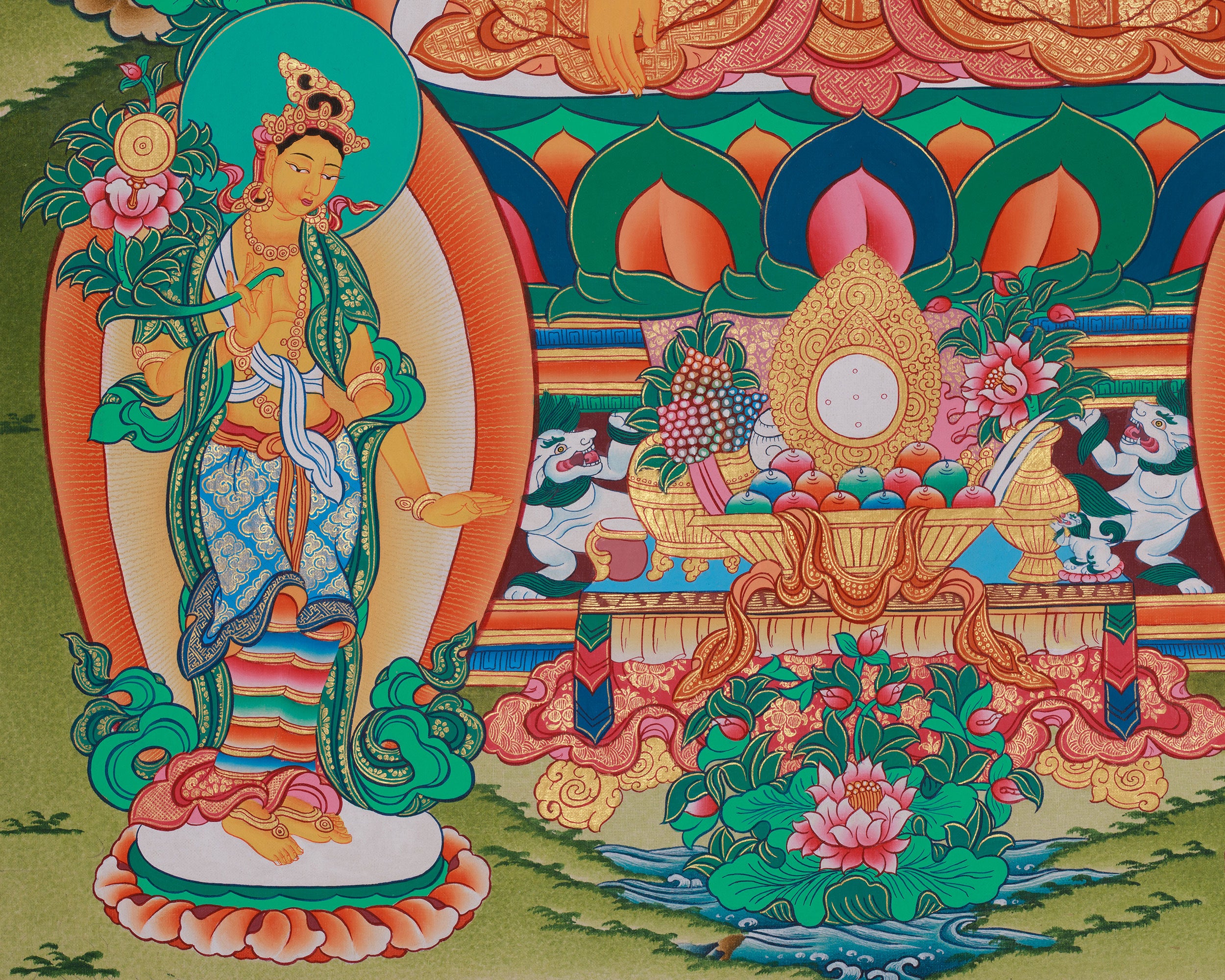 Peaceful Deity, Shakyamuni Buddha Thangka | A Symbol of Serenity and Wisdom