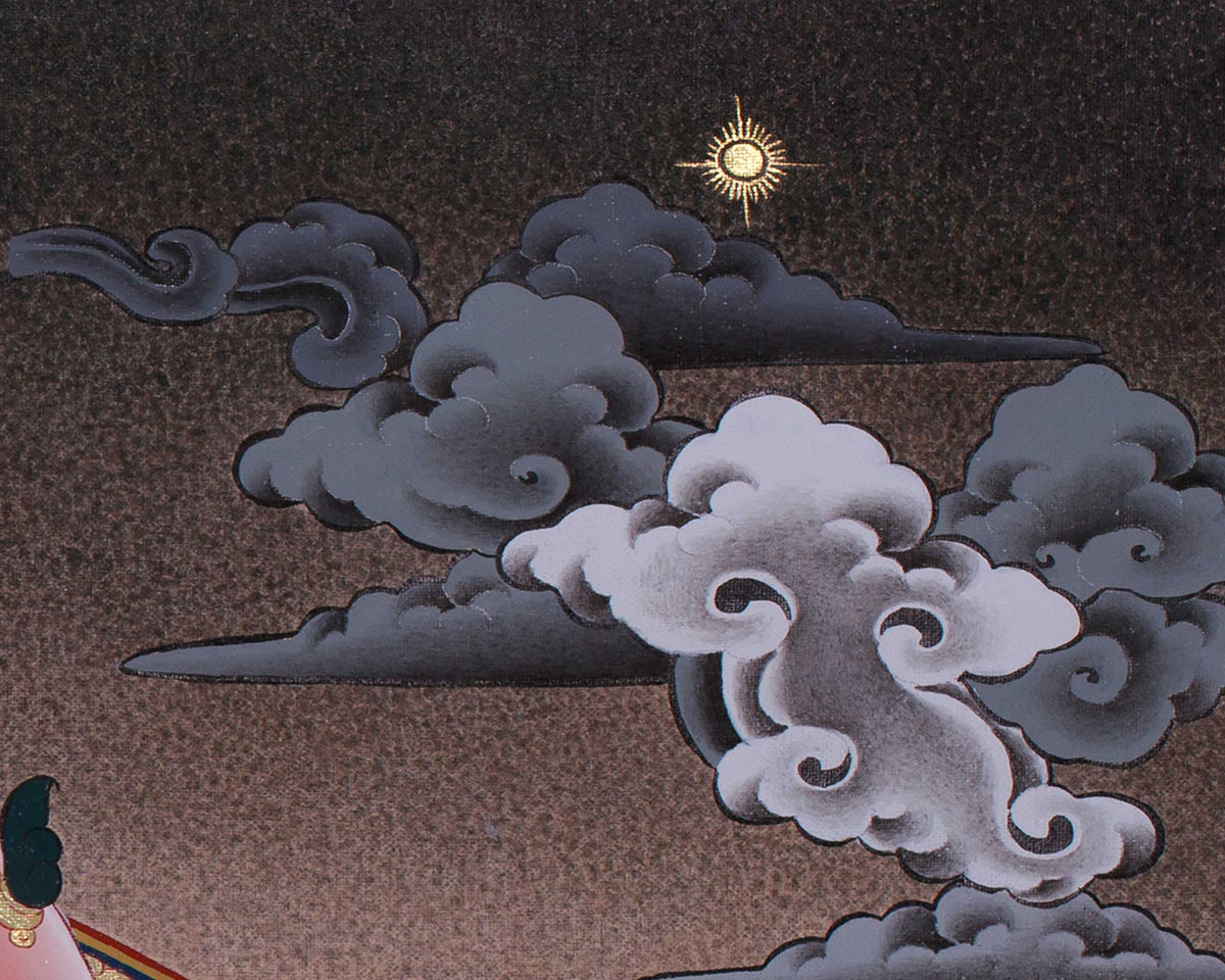 Original Hand-Painted Guru Rinpoche Thangka | Tibetan Wall Decoration