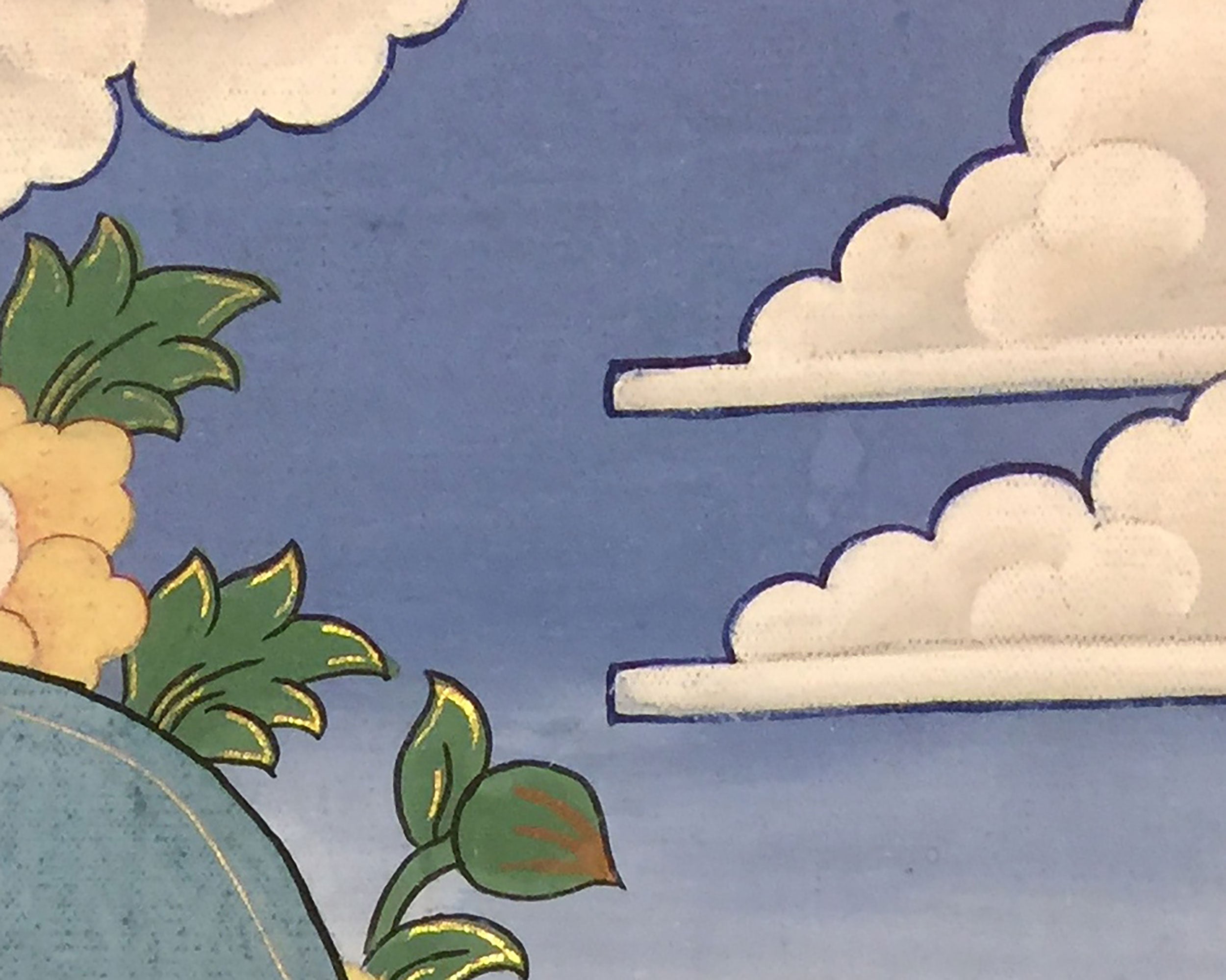 Guardian King Dharmapala Namtose Thnagka | Vintage Buddhist Dzambala Art | Wall Decor
