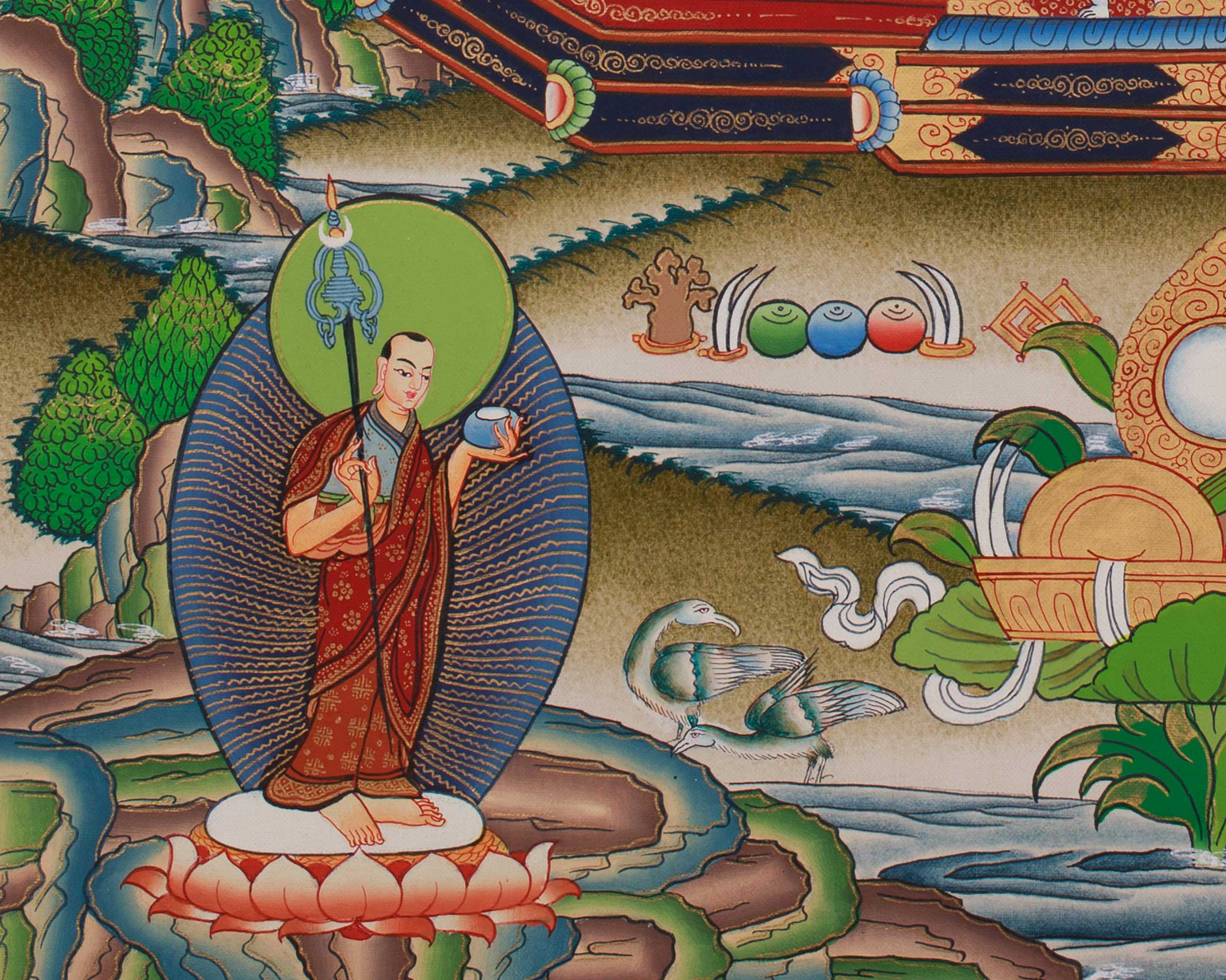 Seated Shakyamuni Buddha Thangka | Timeless Buddhist Art of Meditation and Awakening