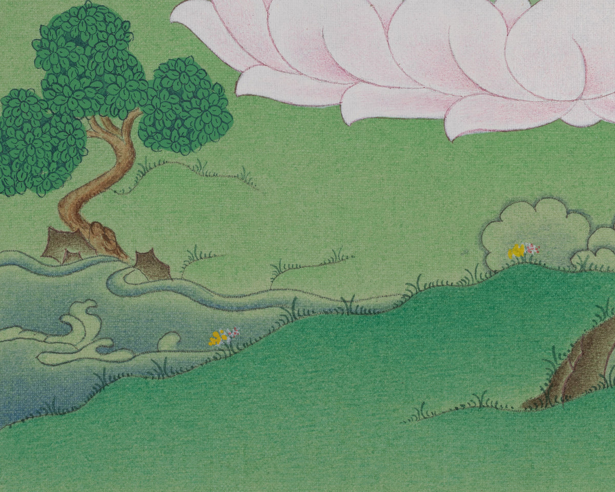 Amitabha Buddha Himalayan Thangka | Infinite Light Artwork | Tibetan Artwork