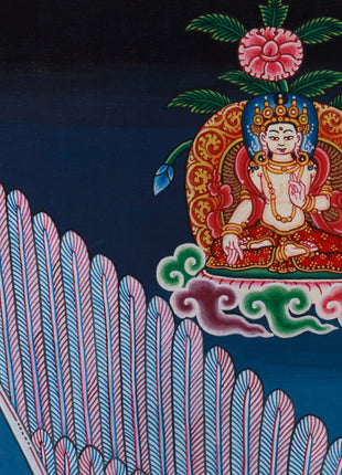 Goddess Saraswati Thangka | Sacred Art for Knowledge and Meditation