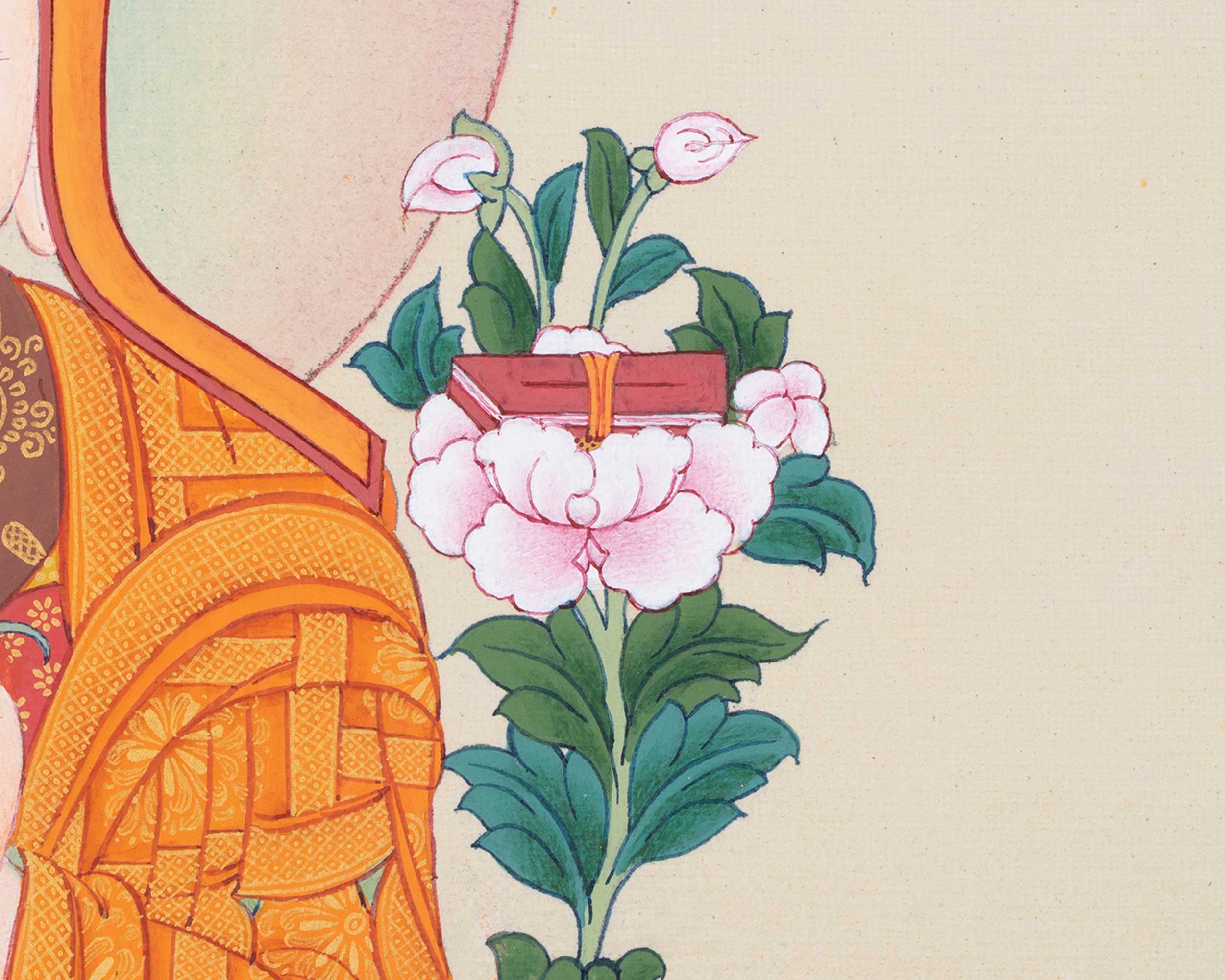 Exquisite Thangka Art Of Je Tsongkhapa | Hand Painted Tibetan Buddhist Artwork |