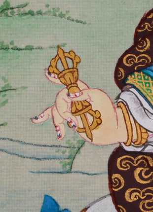 Lotus Born Buddha, Guru Rinpoche Thangka | Hand-Painted Padmasambhava Art