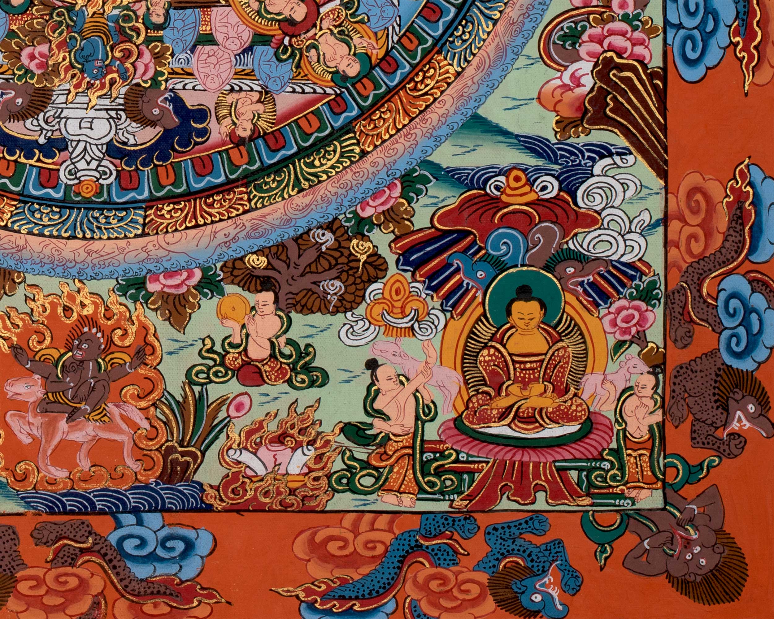 Traditional Buddha Mandala Painting | Tibetan Art for Spiritual Growth