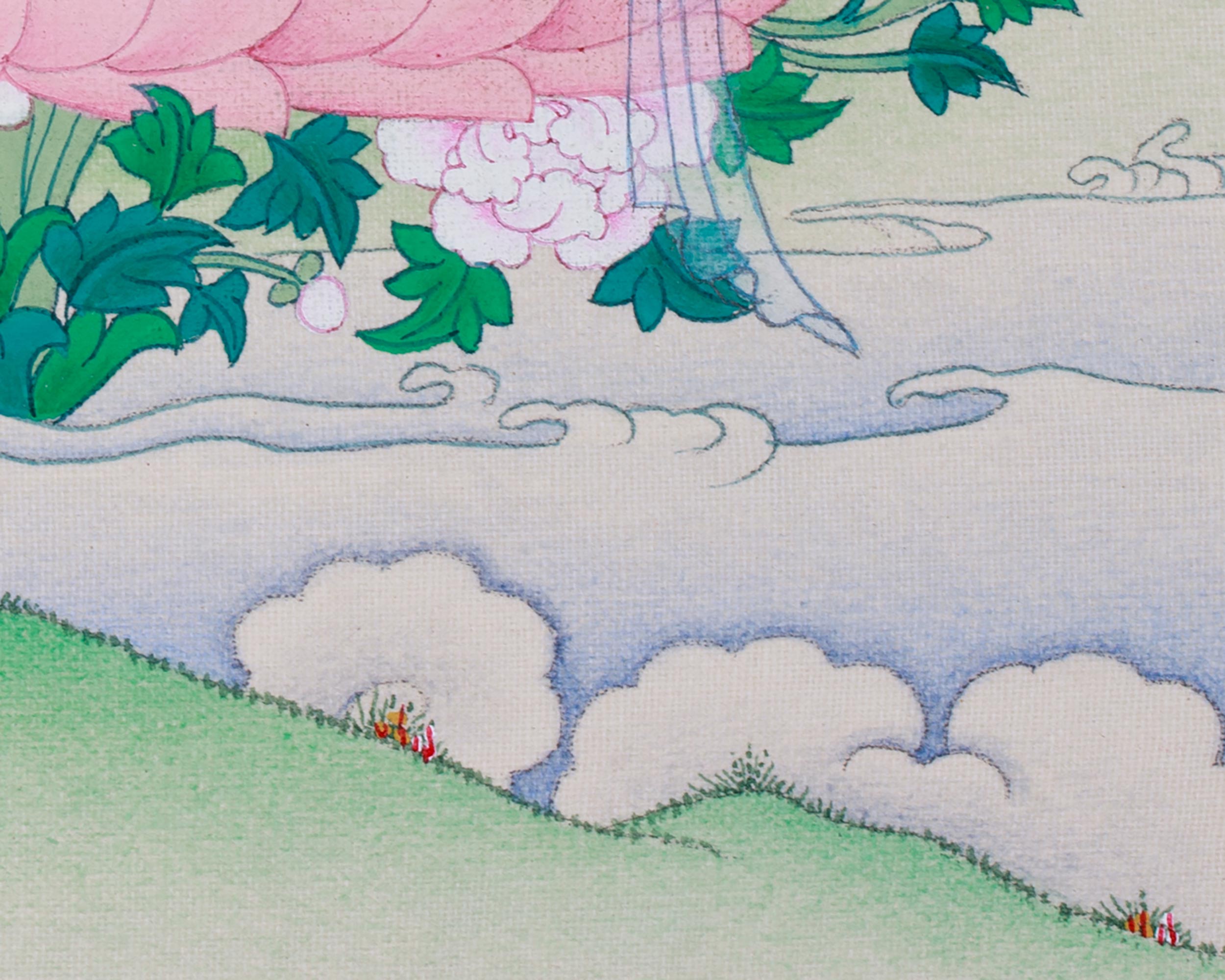 Manjushri Buddhist Thangka | The Divine Bodhisattva of Wisdom and Knowledge