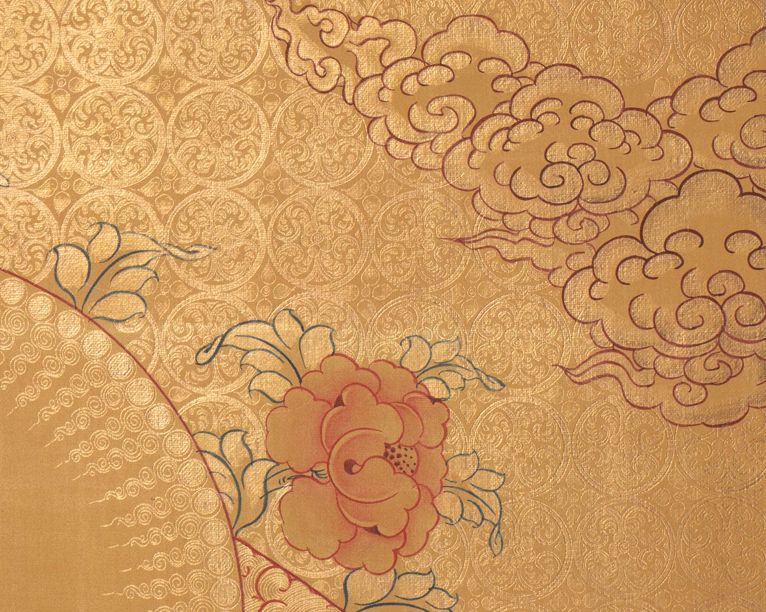 Gold Shakyamuni Buddha Thangka | Himalayan Art