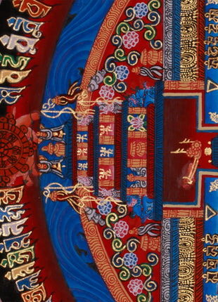Sacred Gold Kalachakra Mandala Thangka | Wheel of Time