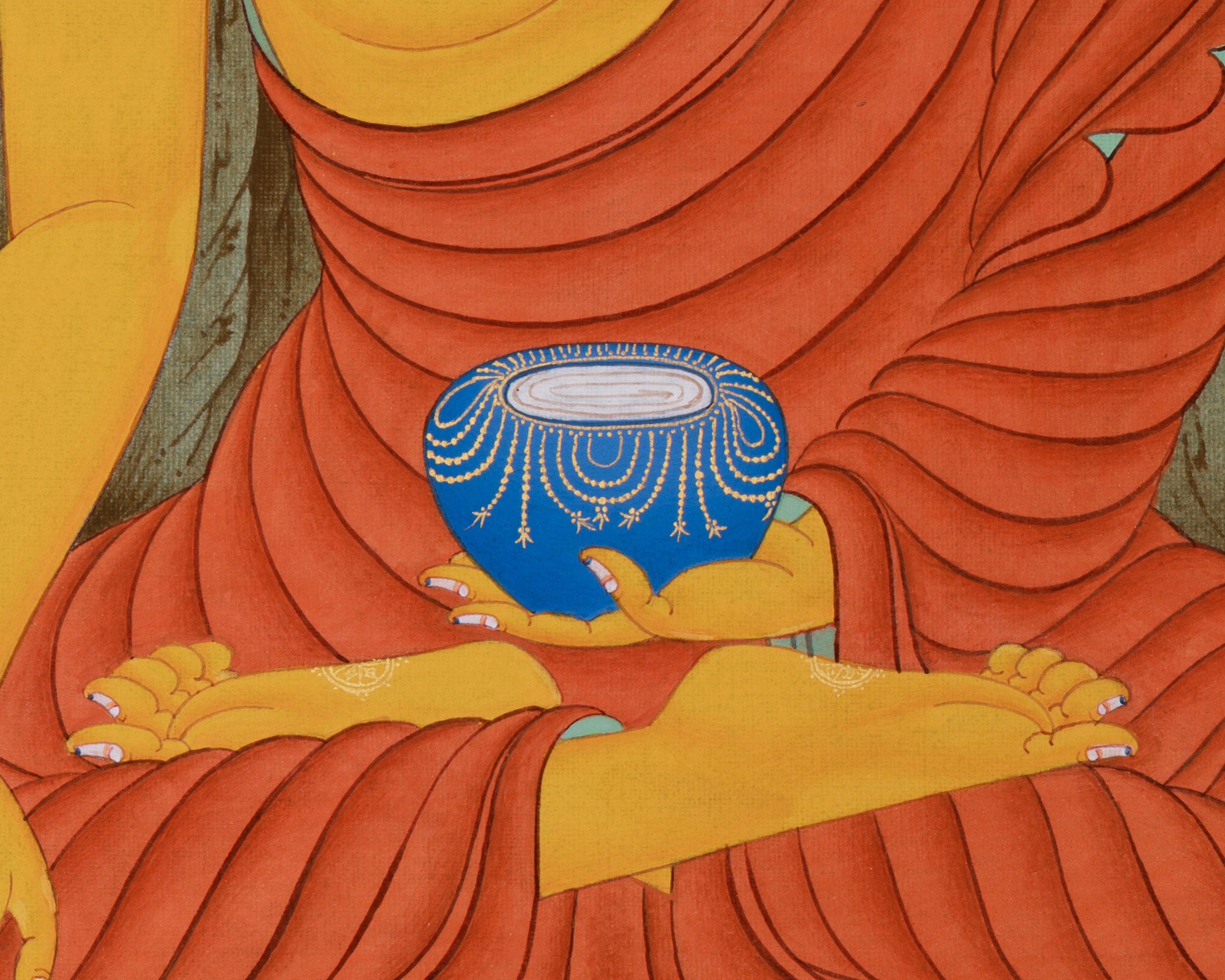 Namo Buddha Shakyamuni, Meditation Artwork | The Enlightened One in Divine Splendor