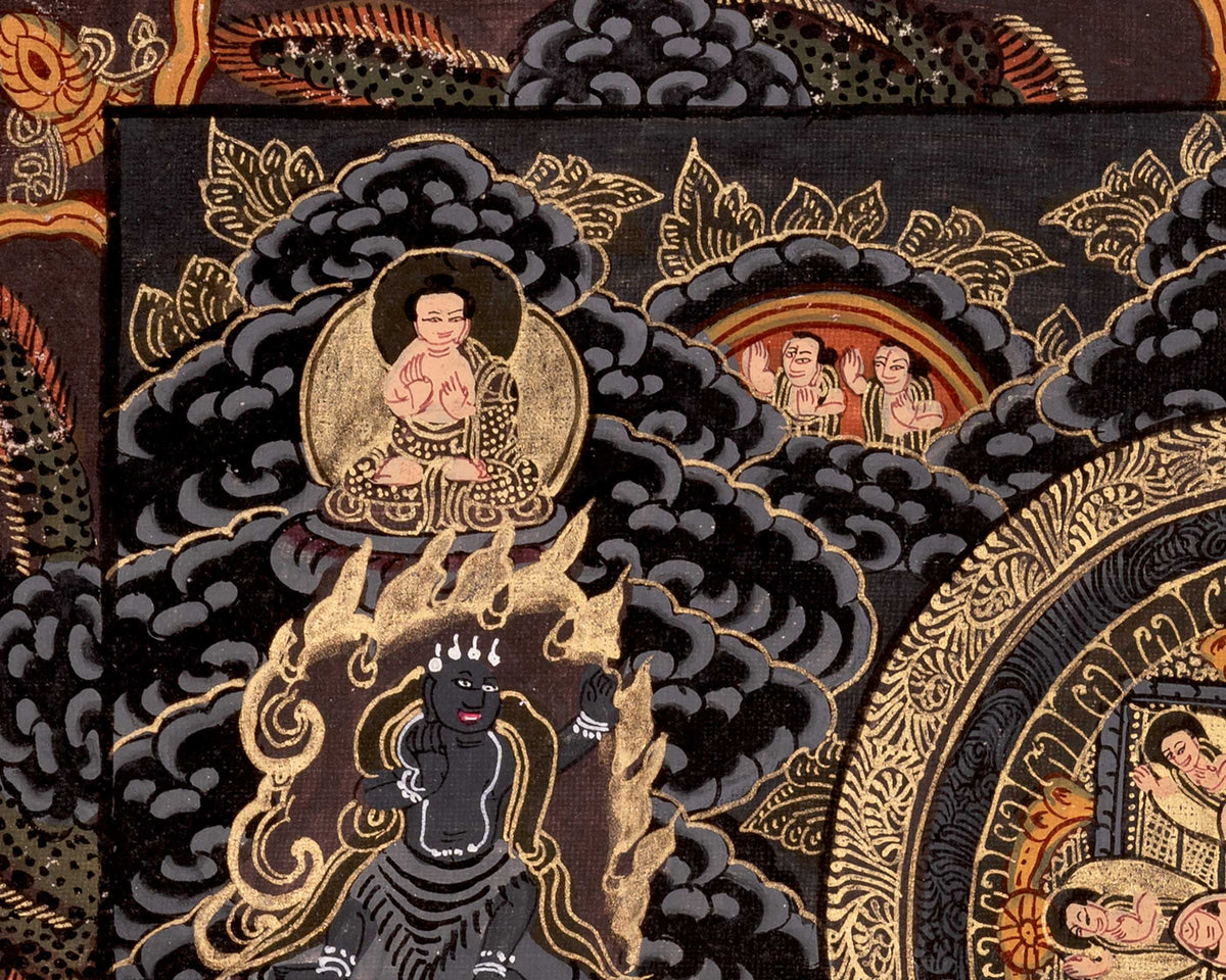 Three Mandala Thangka | Buddha and Female Bodhisattvas