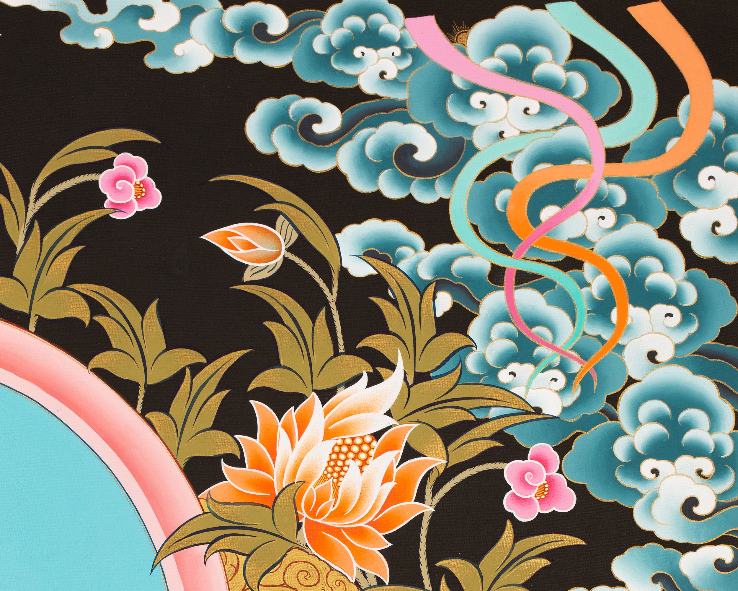 Goddess Green Tara Thangka | Cotton Canvas Hand Painting | Religous Wall Decor