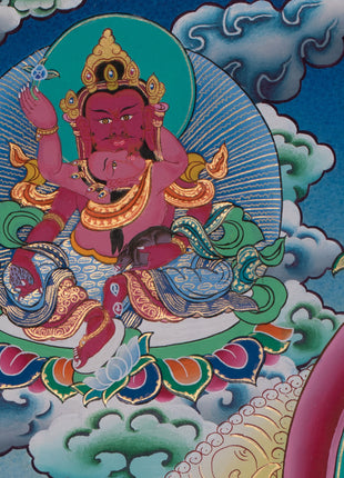 The Five Dzambhala Thangka | Sacred Symbol of Prosperity and Protection