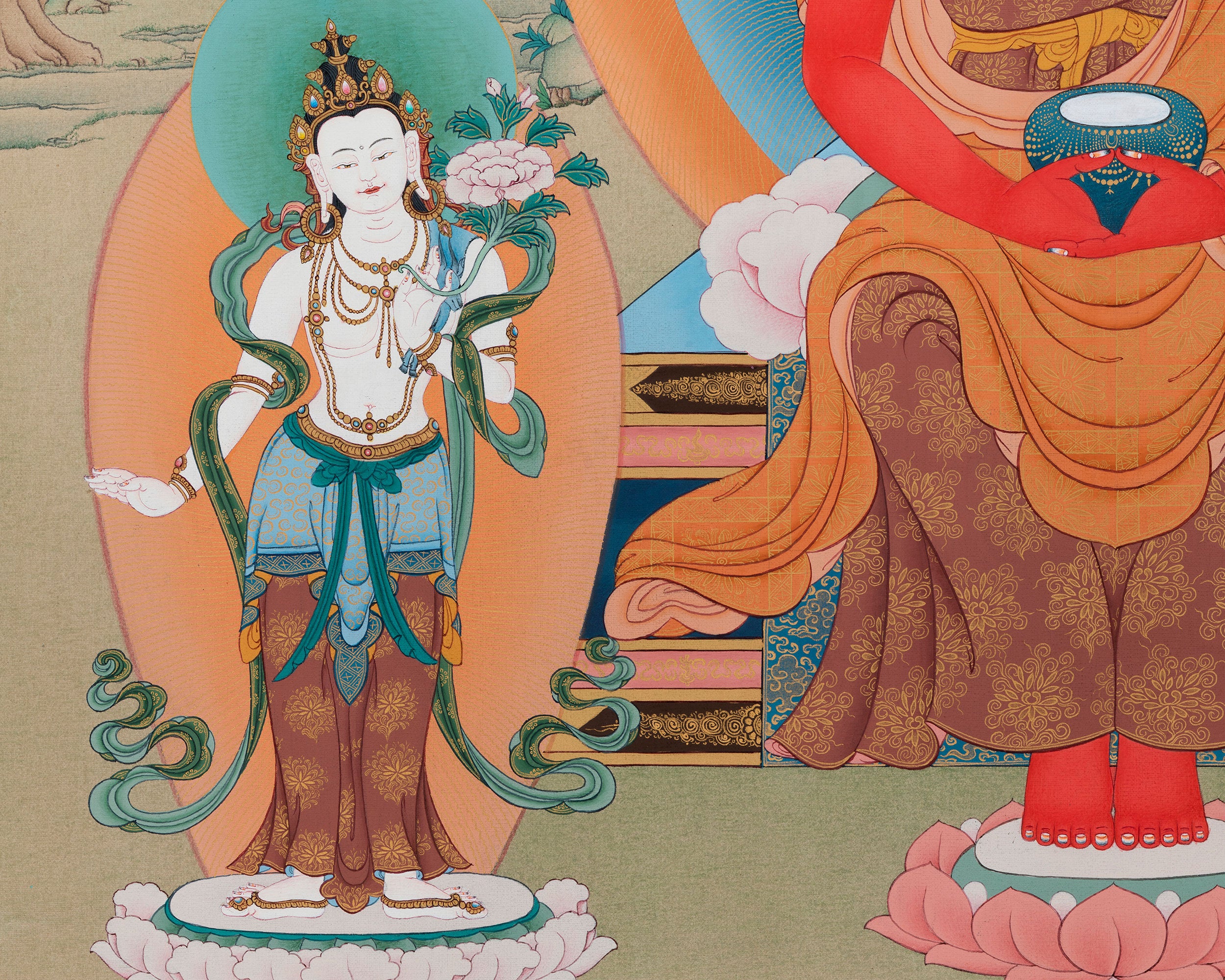 Buddha Amitabha Canvas Print | Rare Tibetan Artwork of the Buddha of Infinite Light