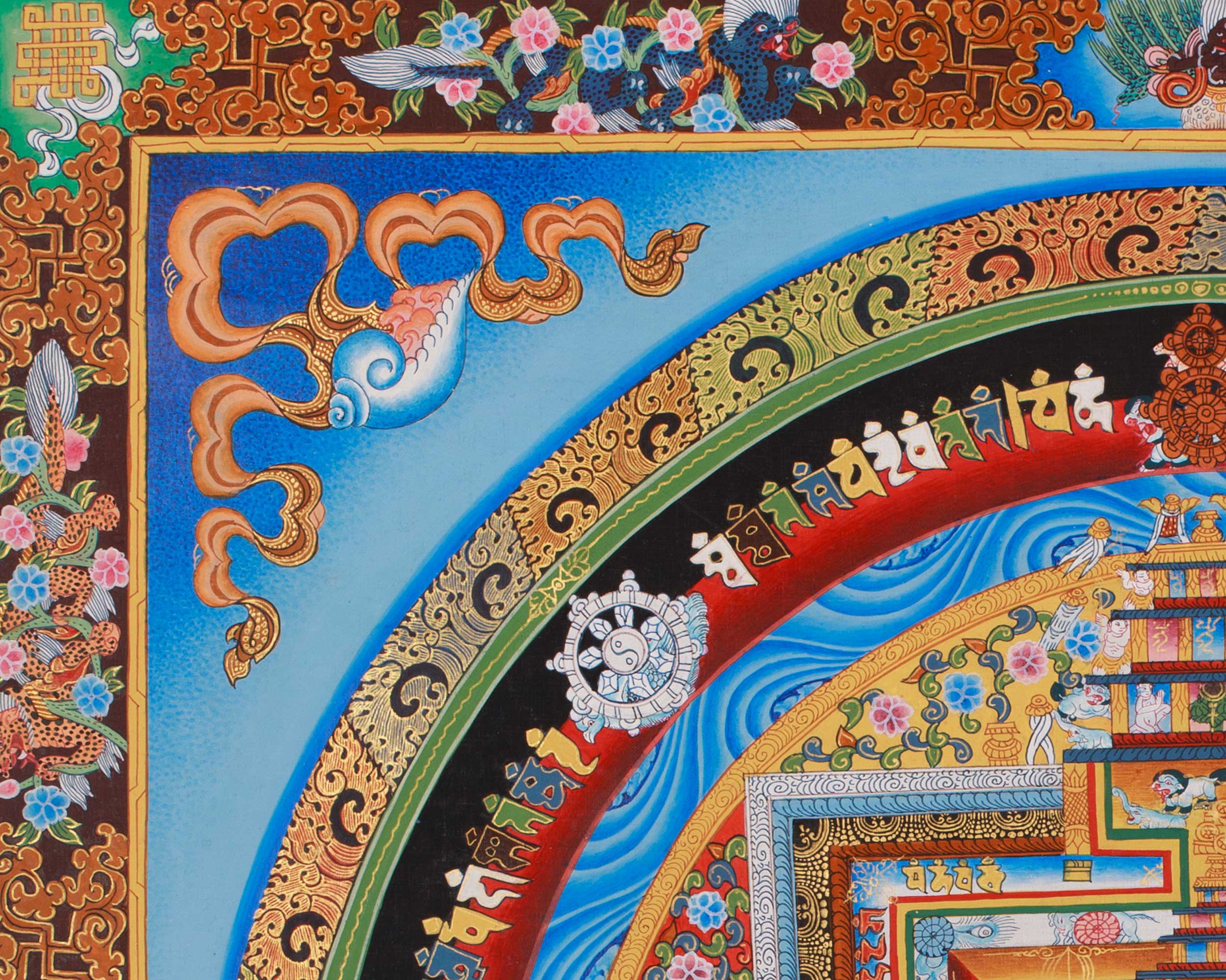 Himalayan Thangka of Kalachakra Mandala | Tibetan Art