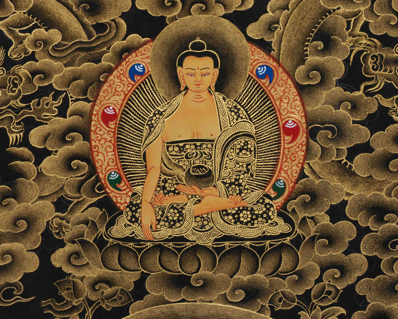 Traditional Sita Tara Gold Thangka | Enlightened Masters | Composition of Wisdom and Protection