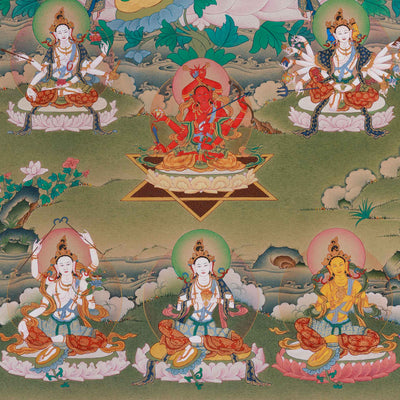Traditional Thangka of 21 Tara | Compassion and Swift Protection