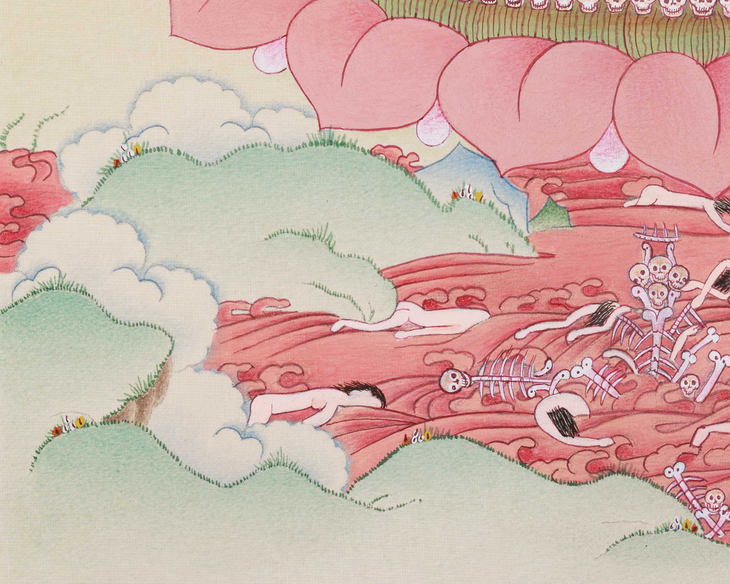 Chitipati Thangka Painting | Lord of the Cemetery