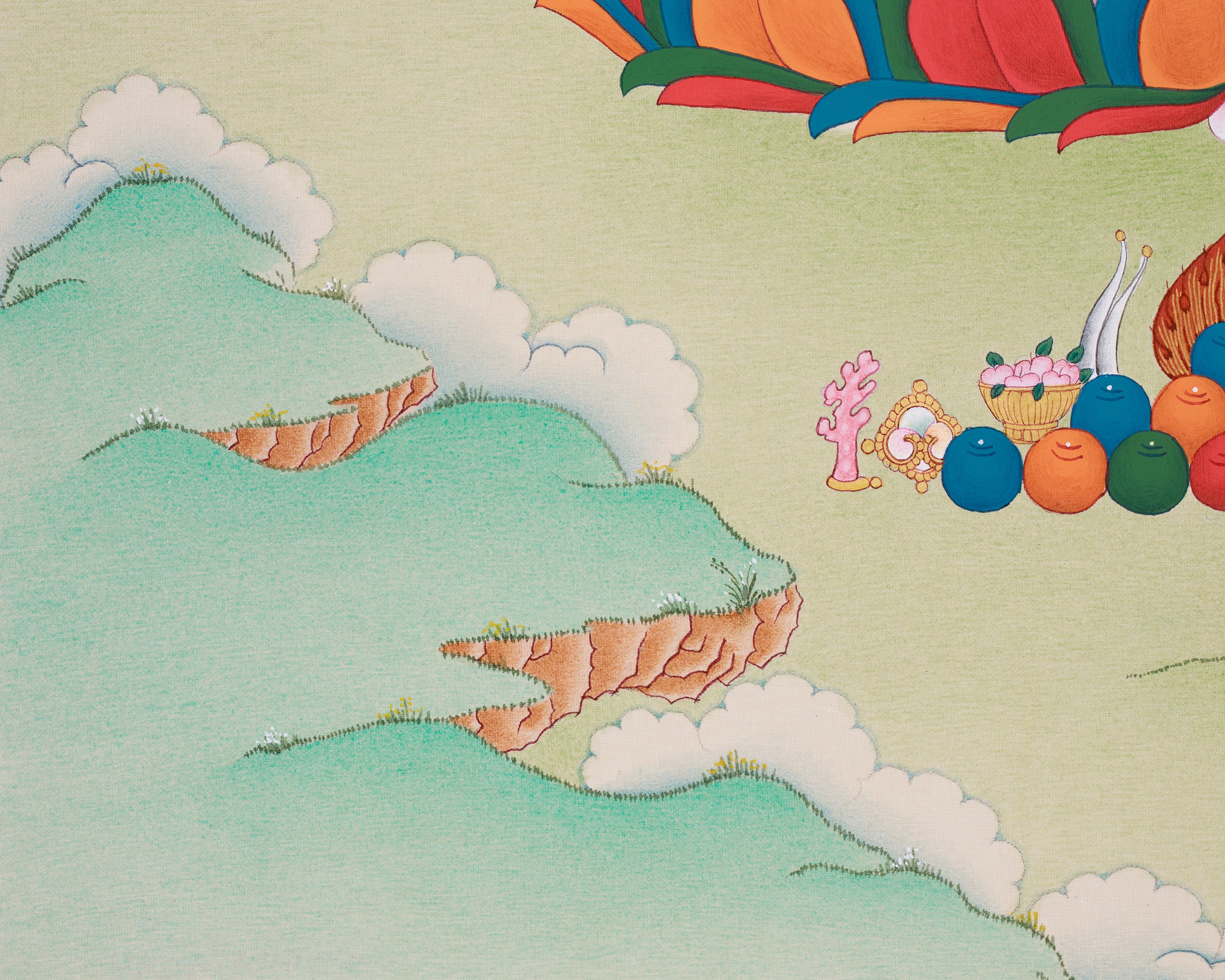 Namgyalma Painting | The Goddess of Longevity, Purity, and Enlightened Protection