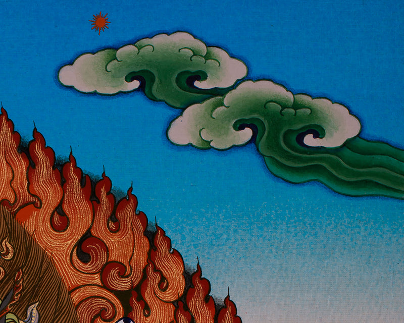 Wrathful Yamantaka Thangka | Tibetan Buddhist Protector