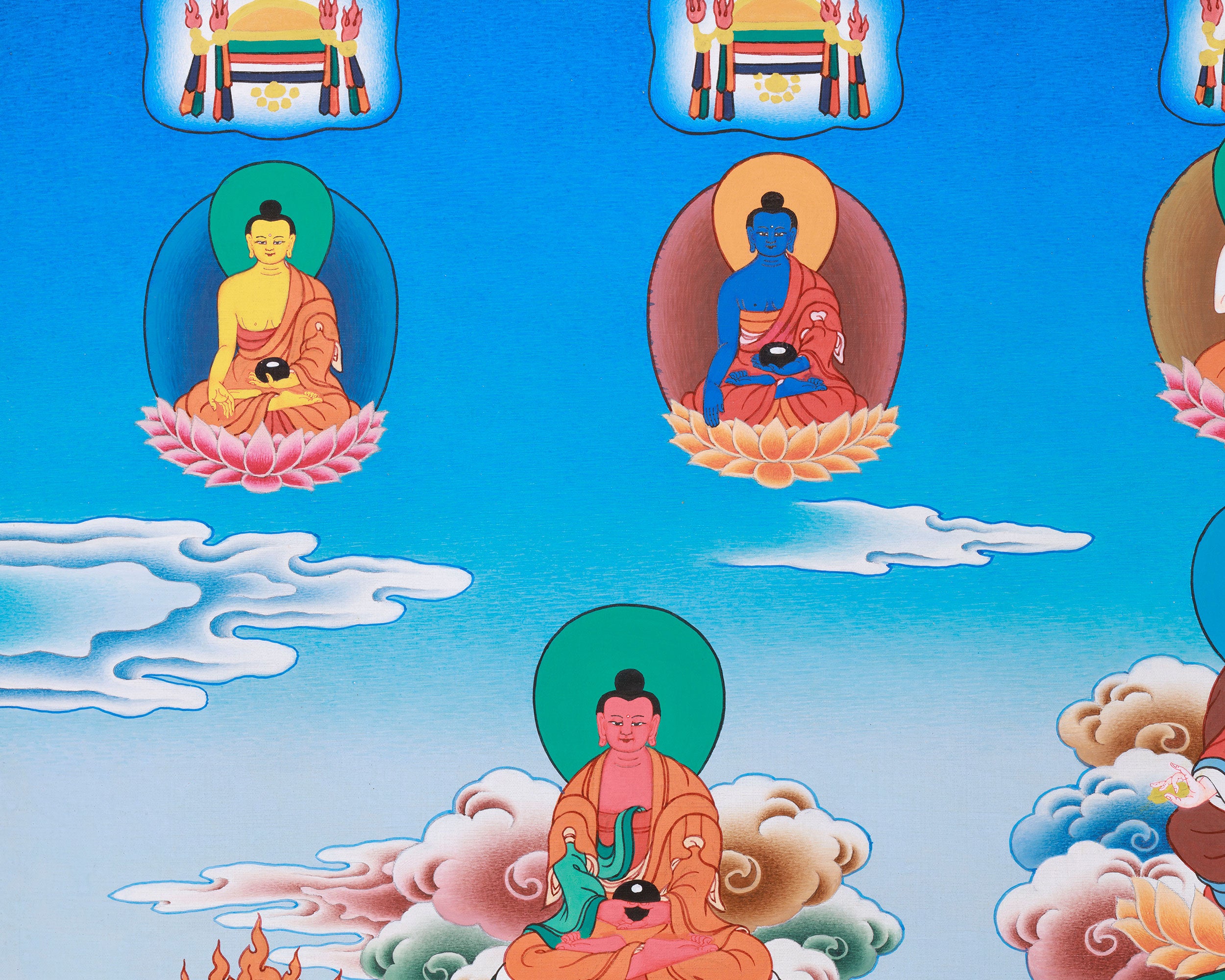 Tibetan Bodhisattva Thangka | Sacred Himalayan Buddhist Art