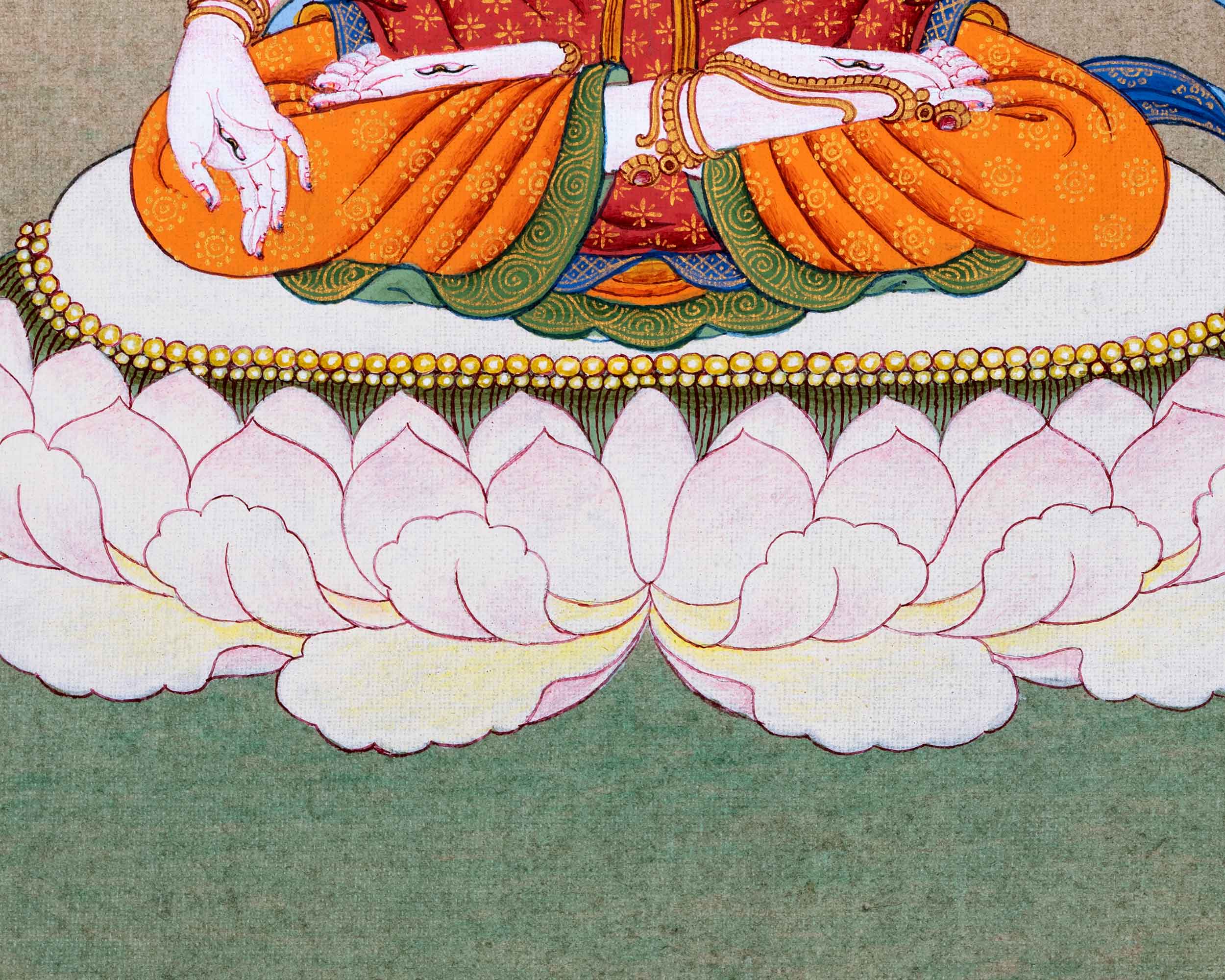Buddhist White Tara Thangka | Handpainted Traditional Artwork | Vajrayana Painting