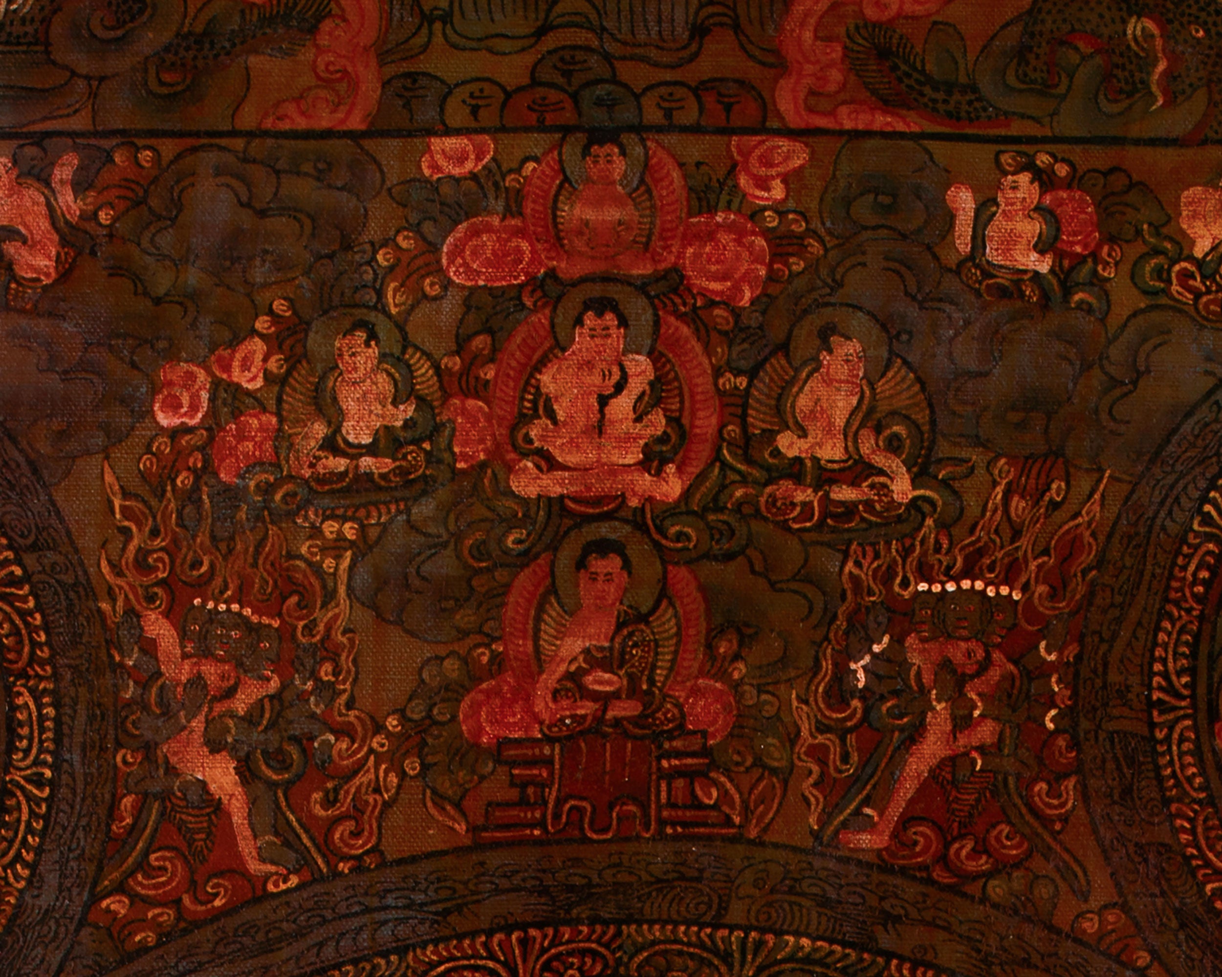 Vintage Mandala Thangka | Bodhisattva Mandala Painting