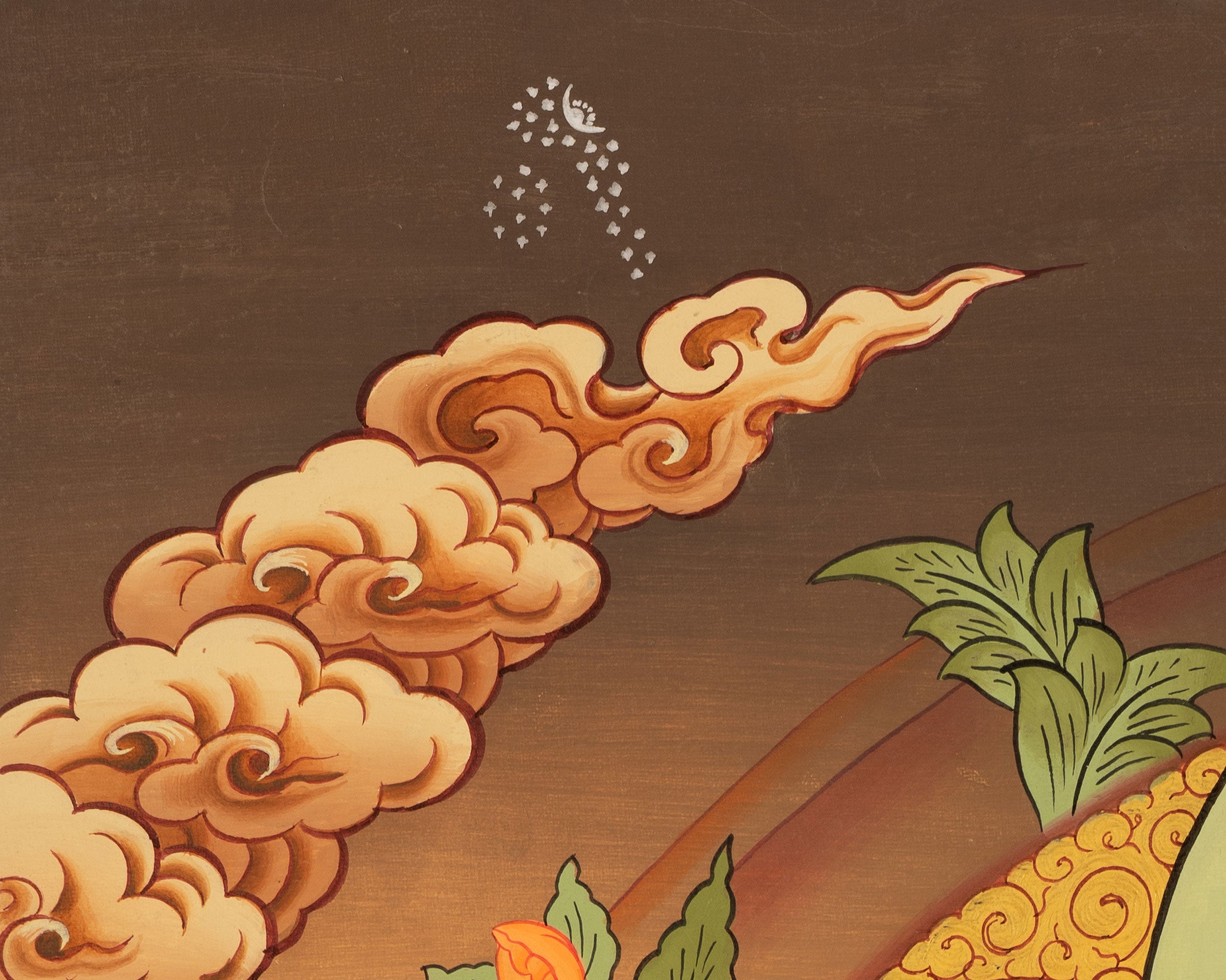 Hand-Painted White Tara Thangka | Buddhist Female Bodhisattva Art