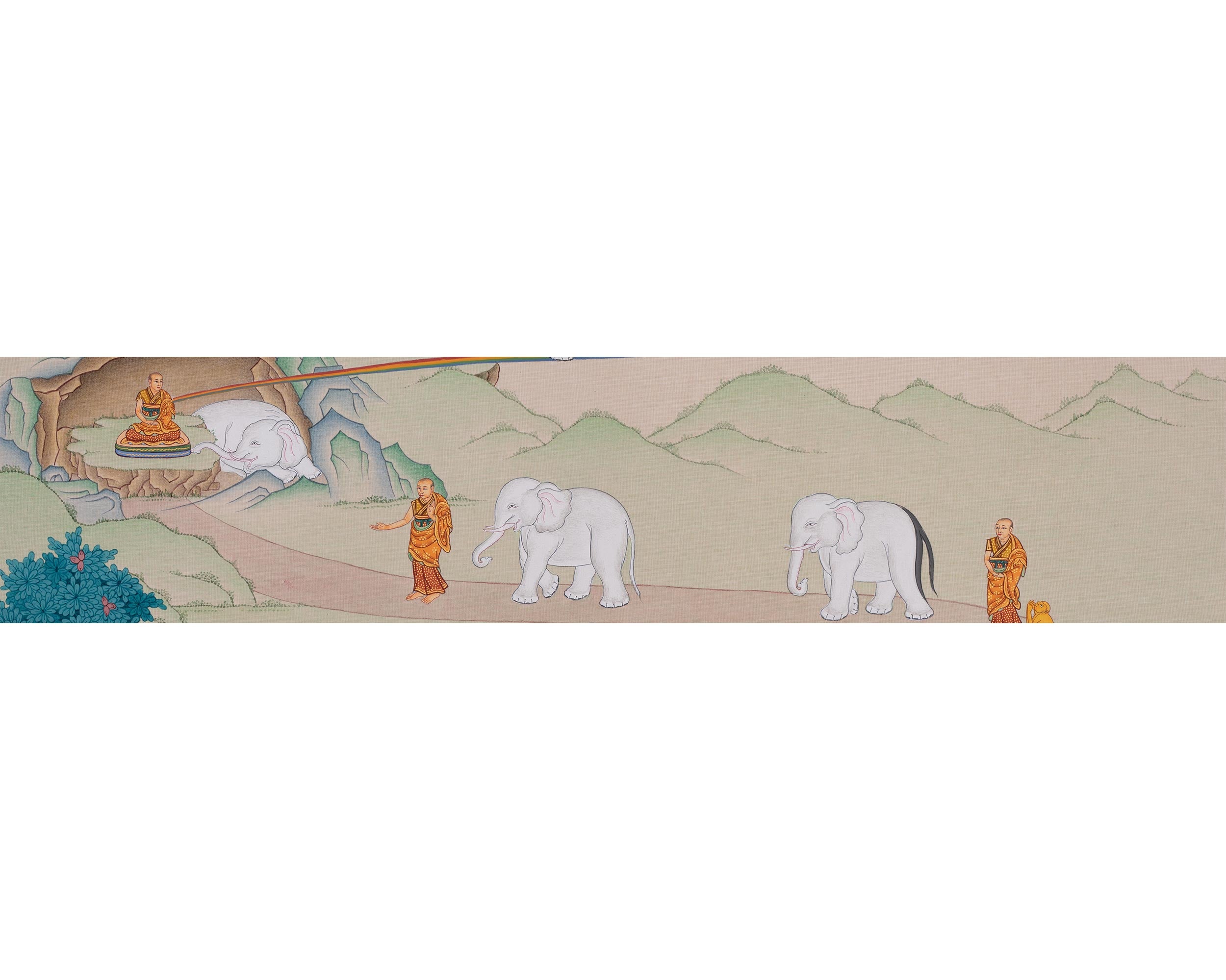 Samatha Meditation Thangka | Nine Stages of Vipassana
