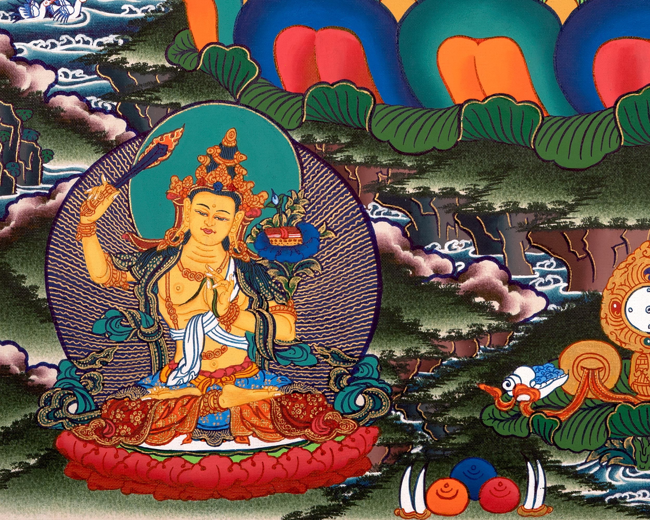 Female Bodhisattva, White Tara Artwork | Healing and Protection Deity
