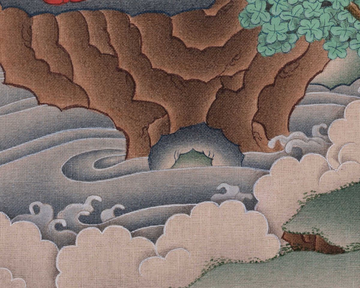 Red Tara Spiritual Thangka | Sacred Representation of Compassion and Enlightened Activity