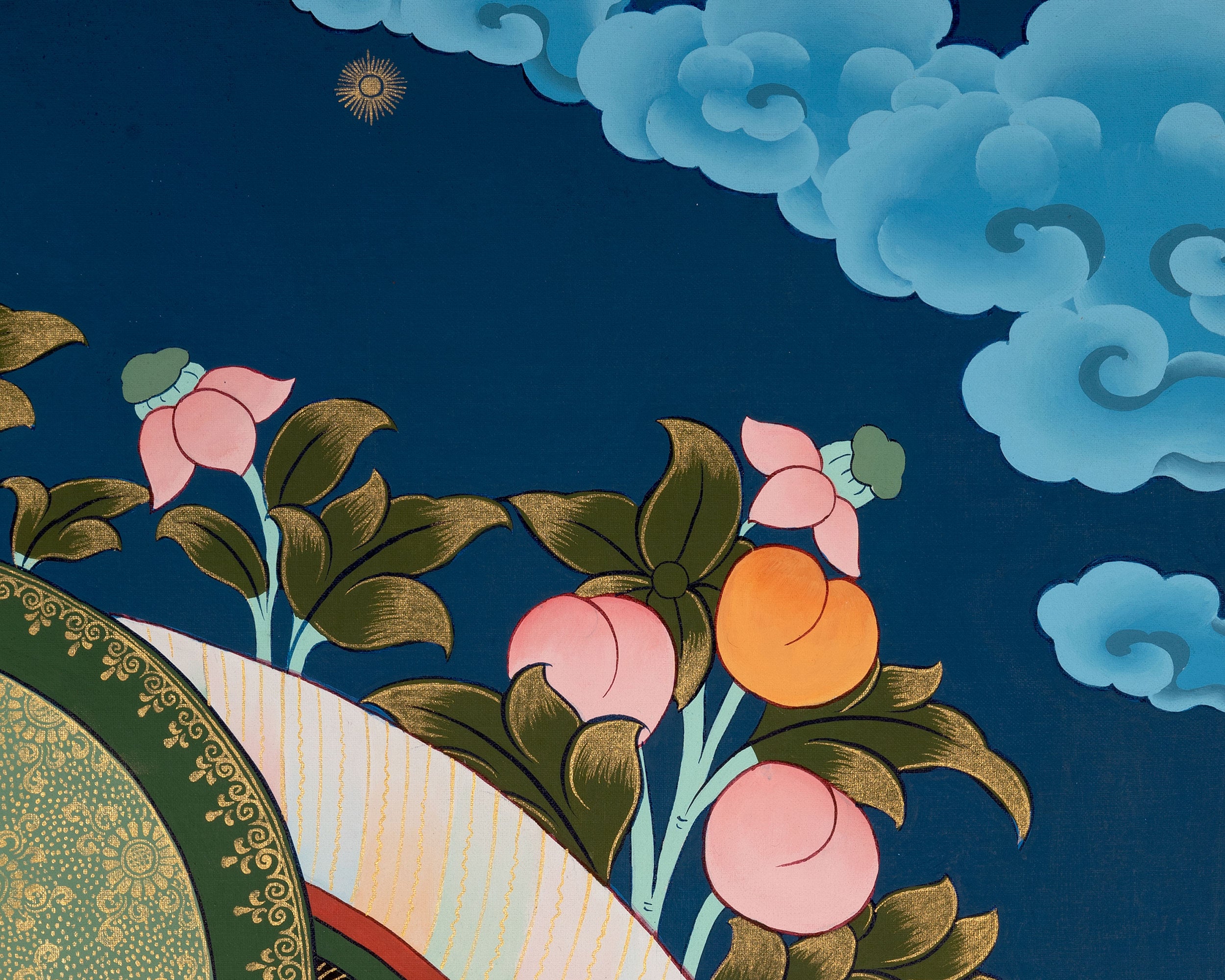 Dzambala Kubera Thangka | Buddhist Wealth Deity | Wall Decors
