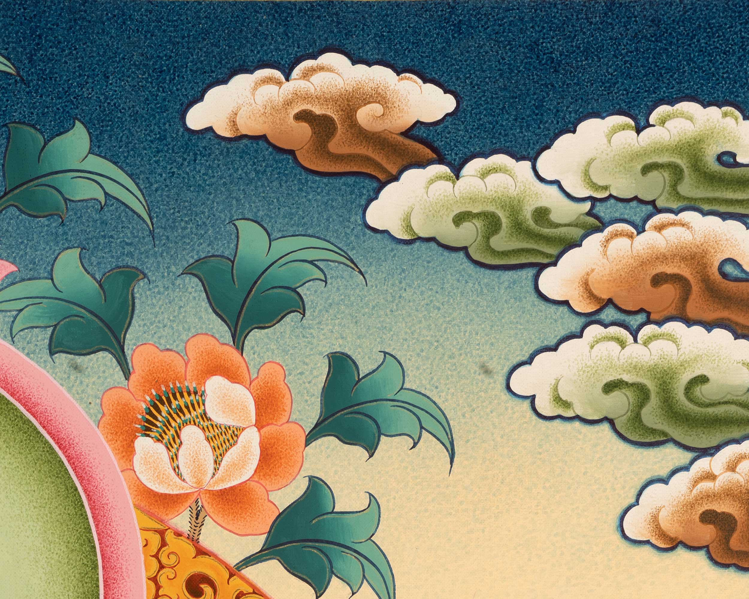 Traditional Shakyamuni Buddha |  Buddhist Thangka Painting
