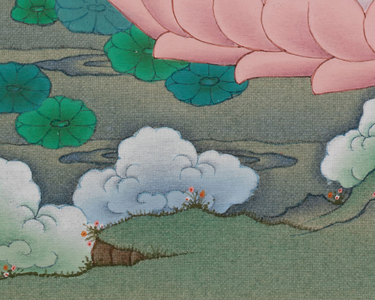 Pure Land Amitabha Buddha Thangka | Represent Infinite Compassion
