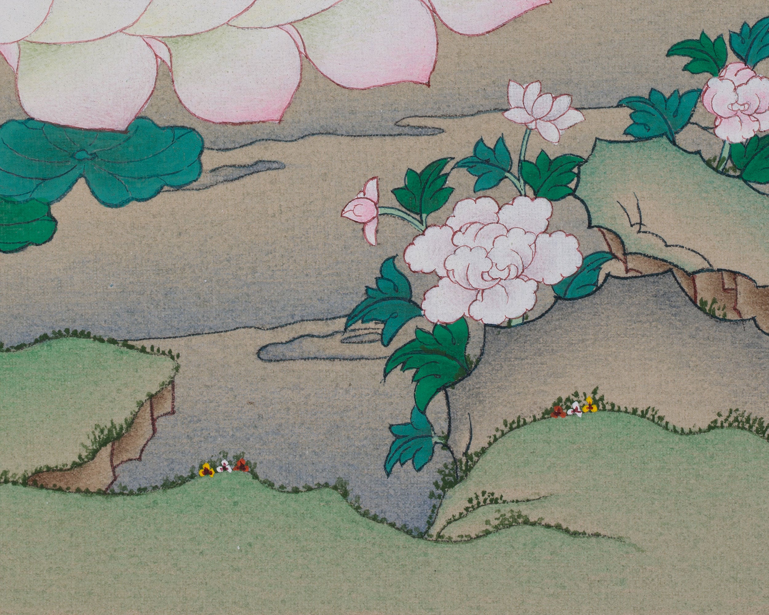 Original Hand-Painted Four-Armed Chenrezig Thangka | Avalokiteshvara Artwork