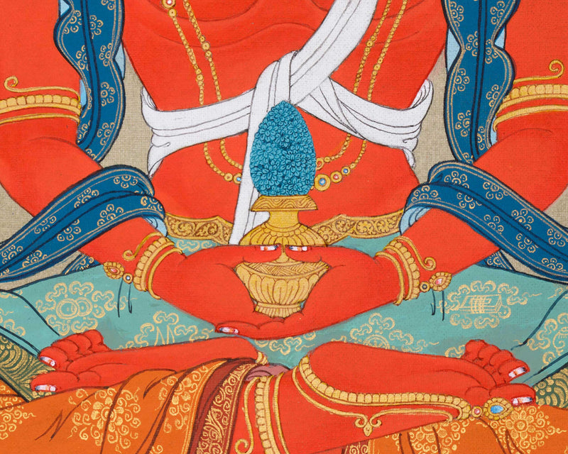 Amitayus: A long life Deity Thangka