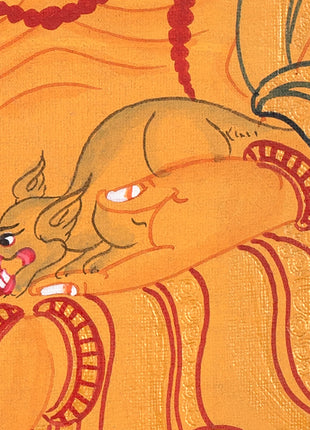 Dzambhala, The Deity of Abundance | Buddhist Wealth Deity Thangka