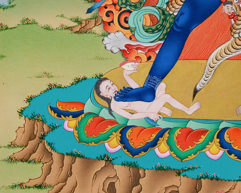 Heruka Manifestation: 12-Armed Chakrasamvara Thangka Print | Divine Yidam