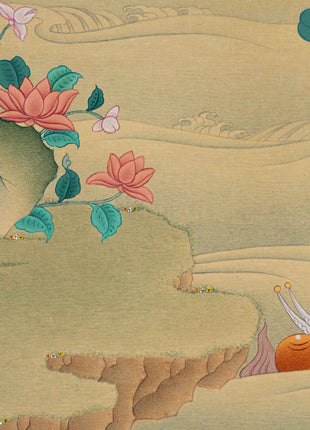 Chenrezig Avalokiteshvara Thangka | Traditional Karma Gadri Style | Path to Compassion